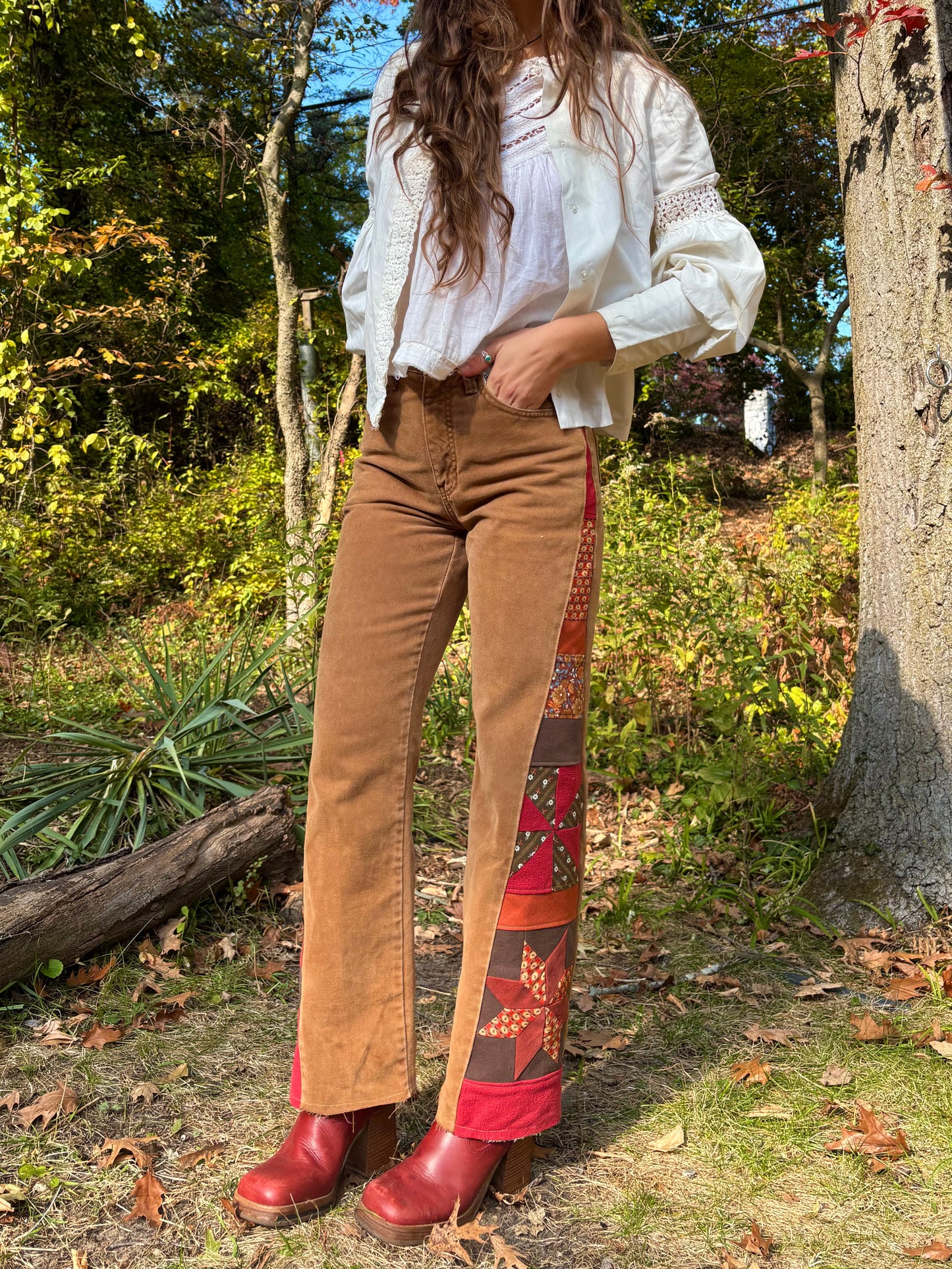 Ochre Express Star & Pinwheel Jeans