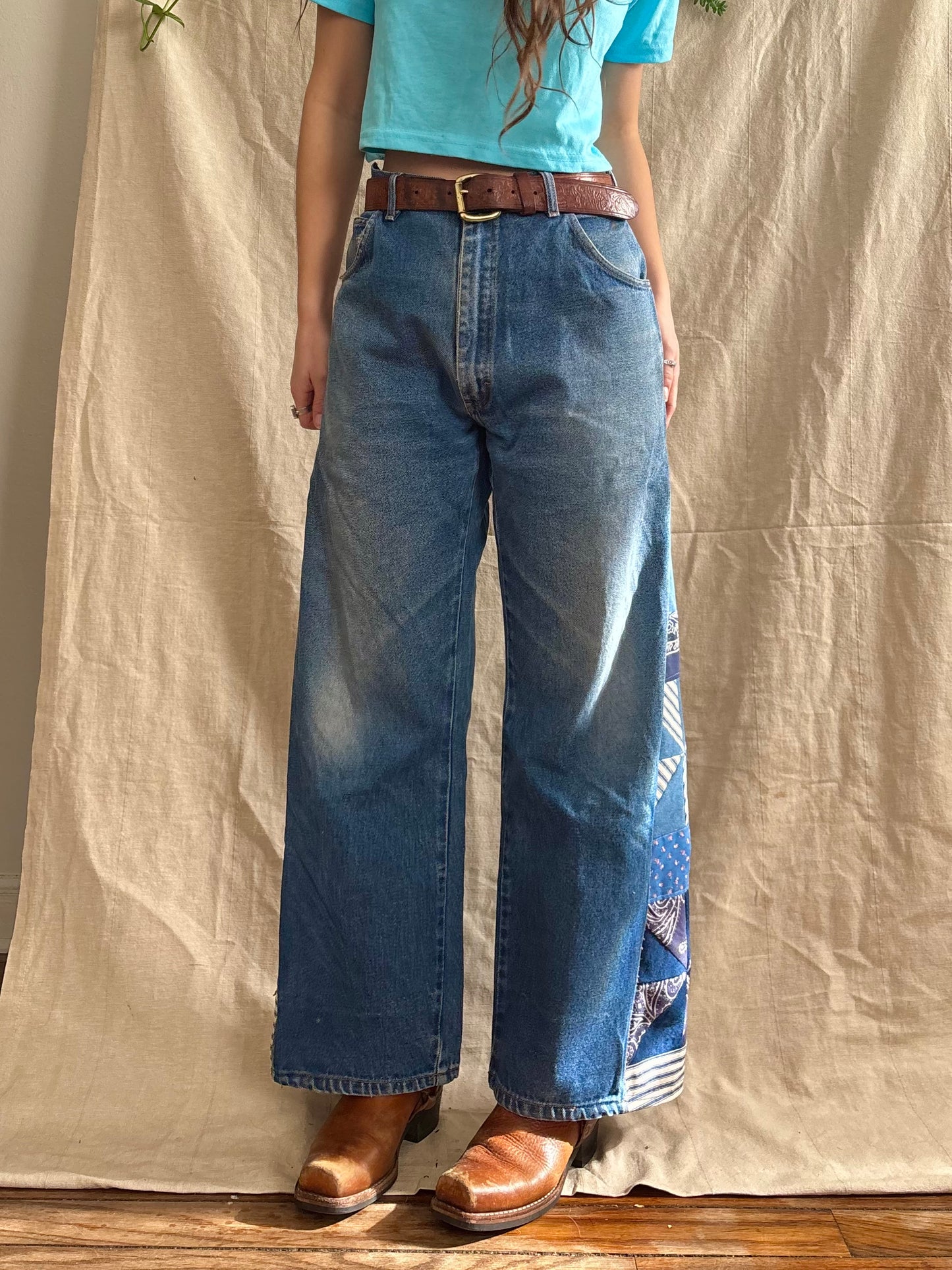 Blue Bandana Pinwheel Key Jeans