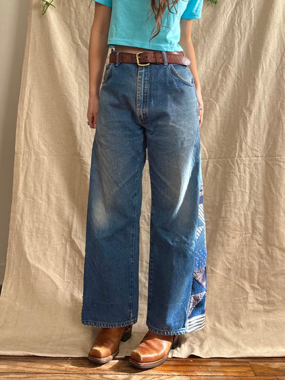 Blue Bandana Pinwheel Key Jeans