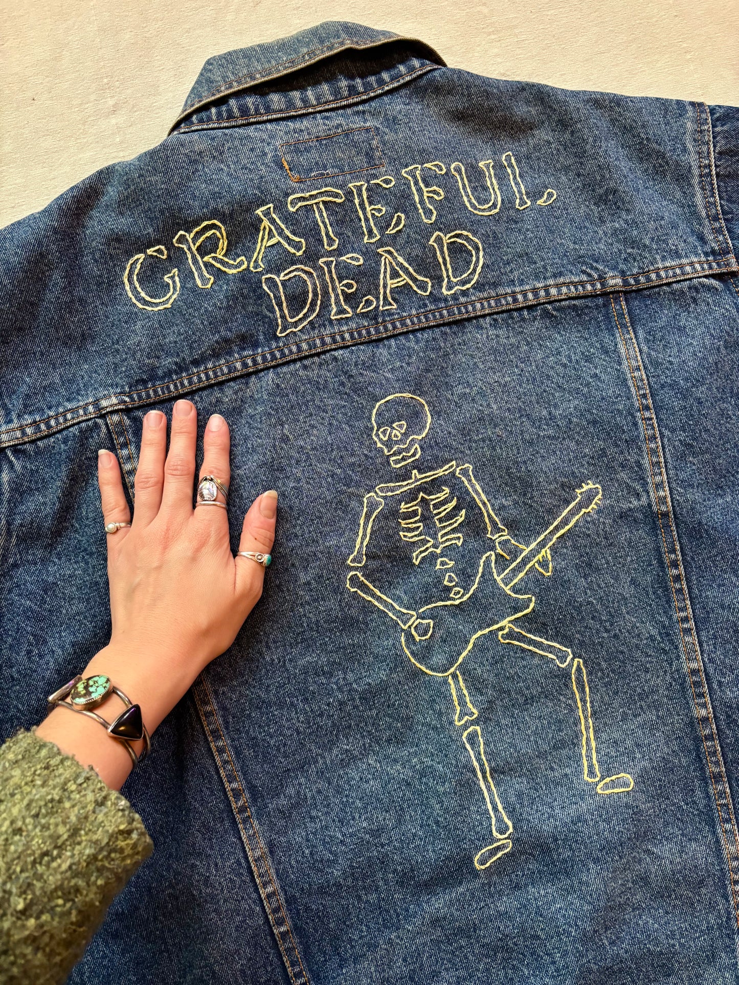 Hand Embroidered Grateful Dead Wrangler Jacket