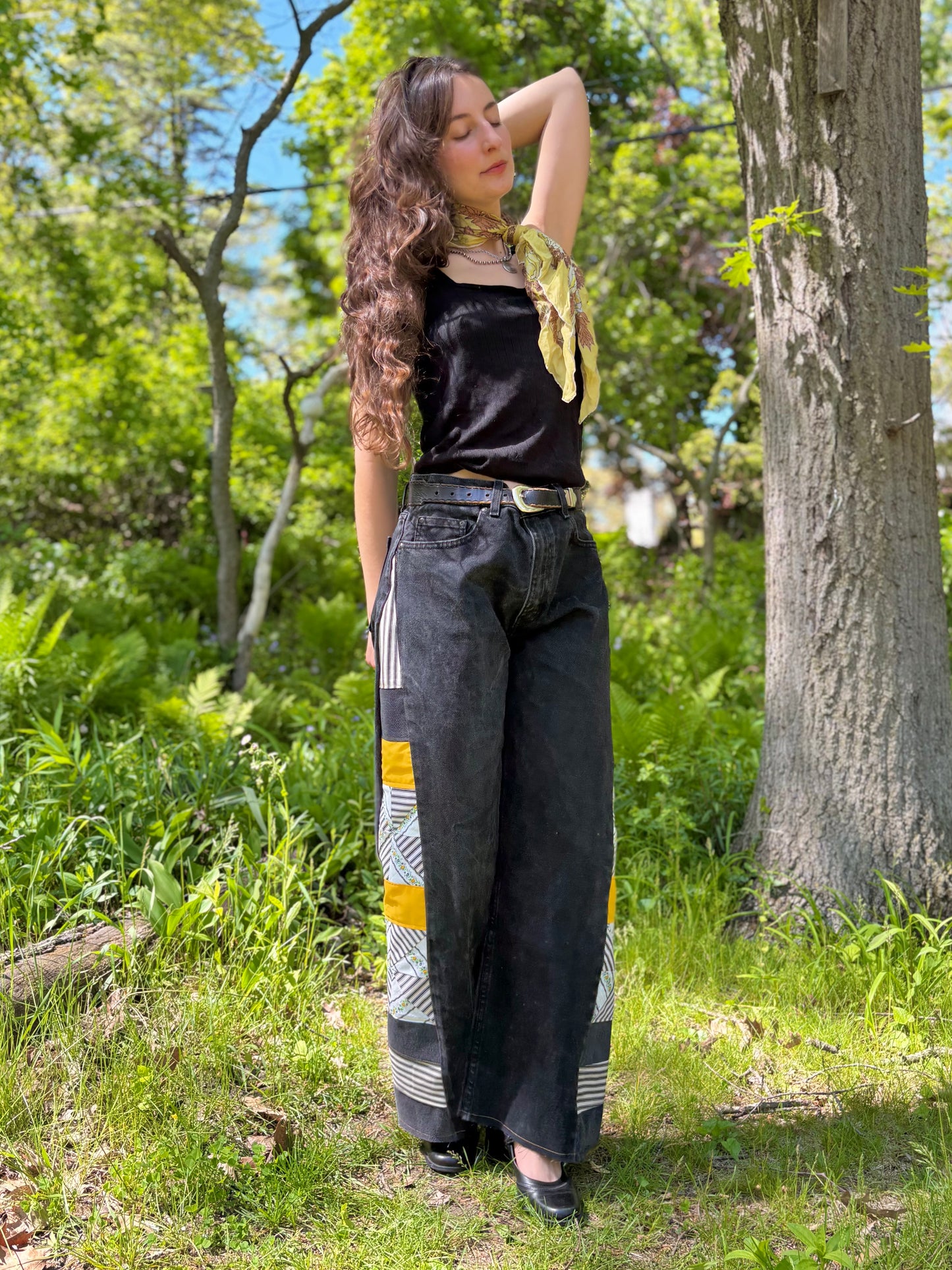 🐝  Black & Yellow Pinwheel Jeans