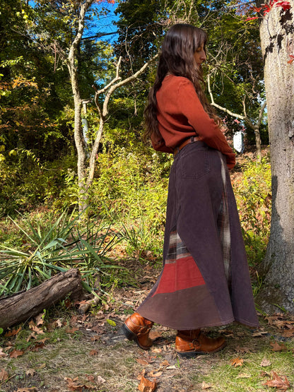 Coffee Brown Quilt Skirt