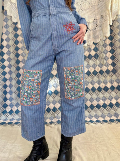 Hand Embroidered Paul Bunyan Coveralls