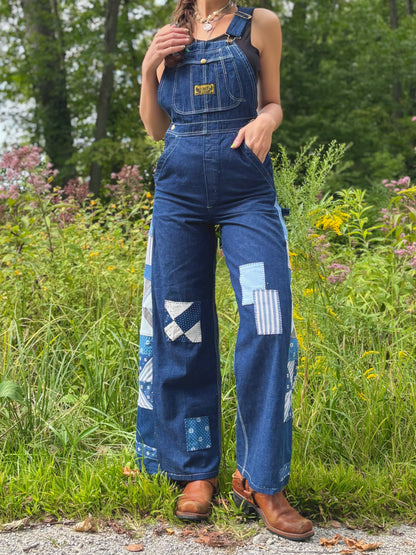 Patched Pinwheel Dee Cee Overalls