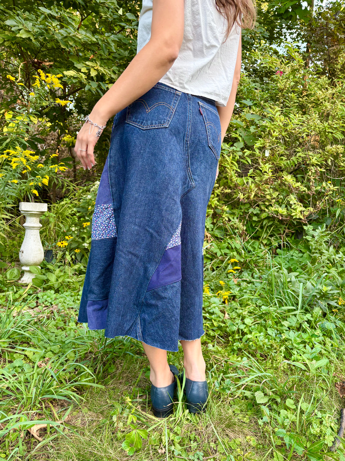 Patchwork Levi's Maxi Skirt