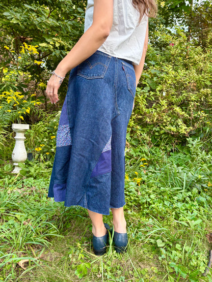 Patchwork Levi's Maxi Skirt