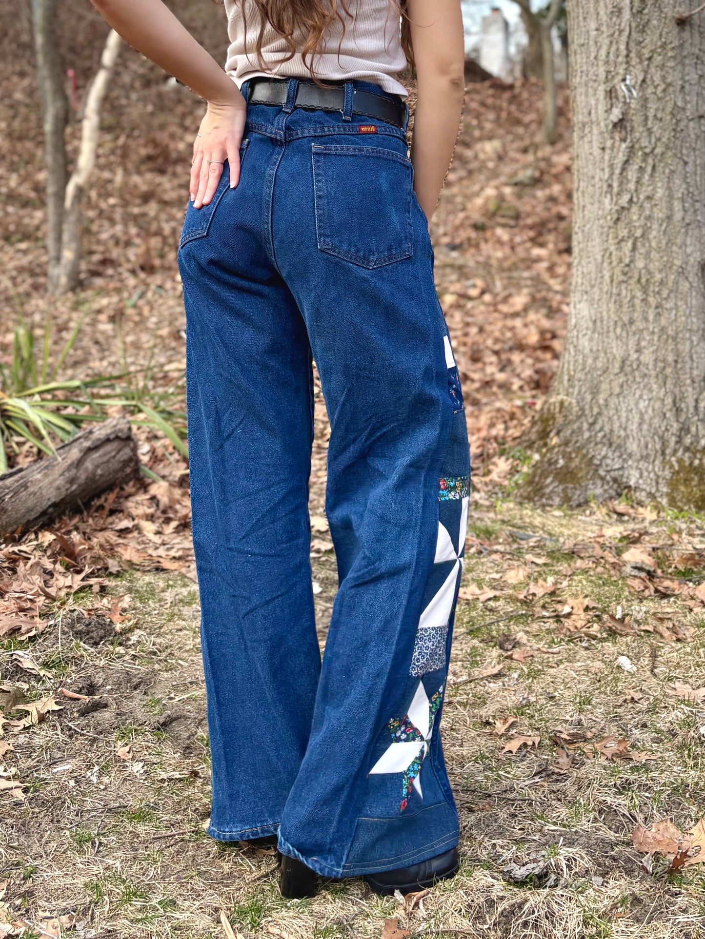 Dark Blue Star Pinwheel Rustlers