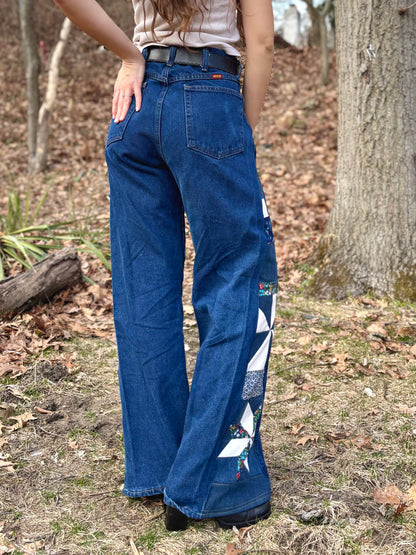 Dark Blue Star Pinwheel Rustlers