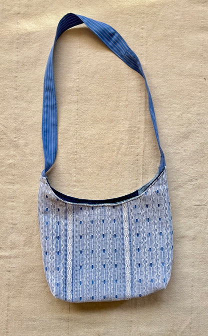 Handmade Denim Bag - Lace & Stripe