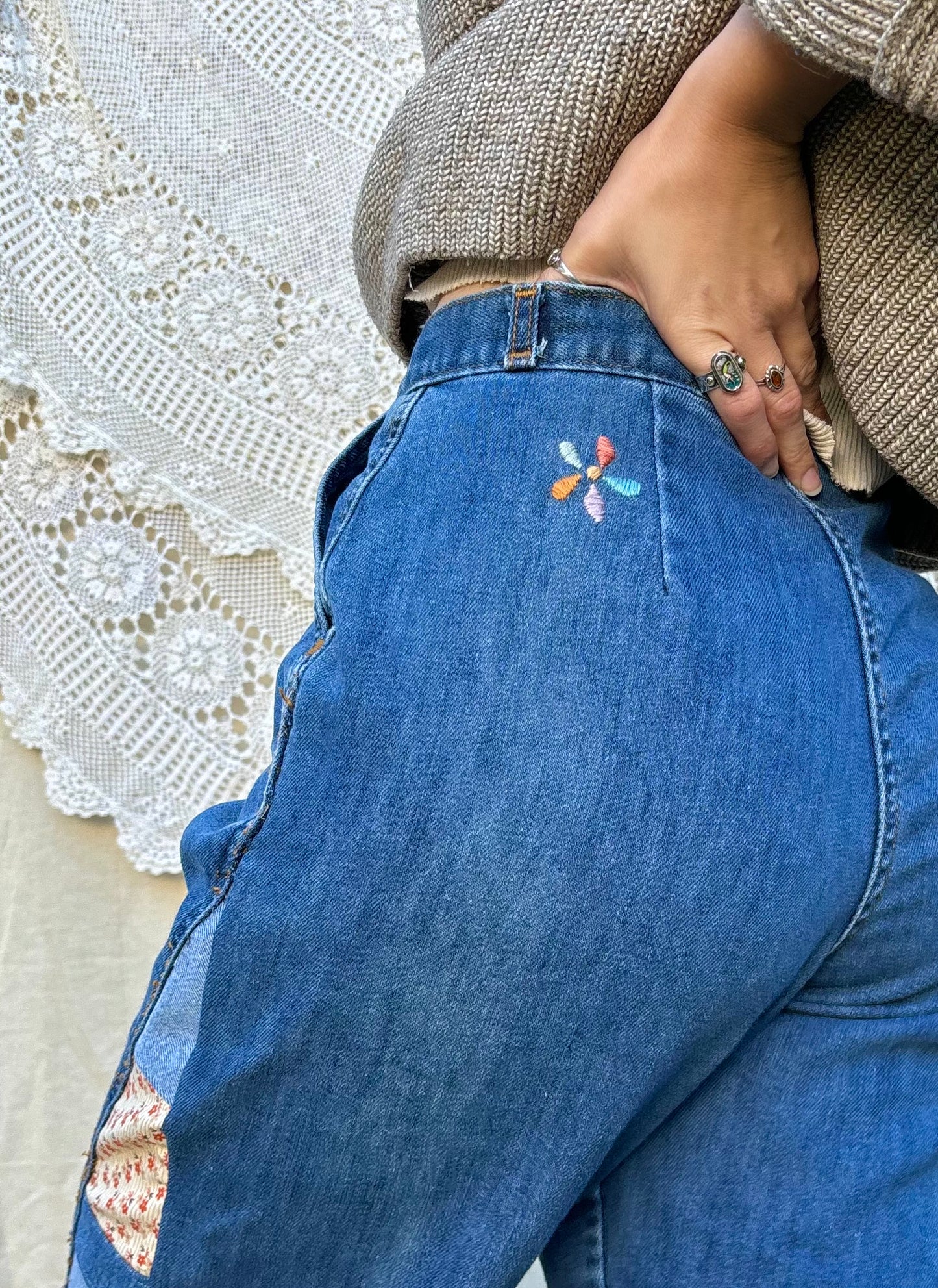 Sears Embroidered Jeans