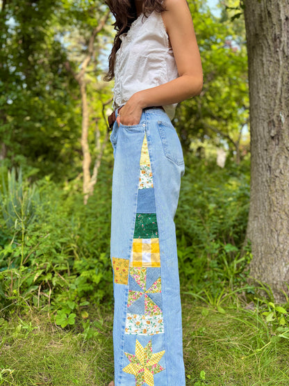 Gingham Star & Pinwheel Guess Jeans