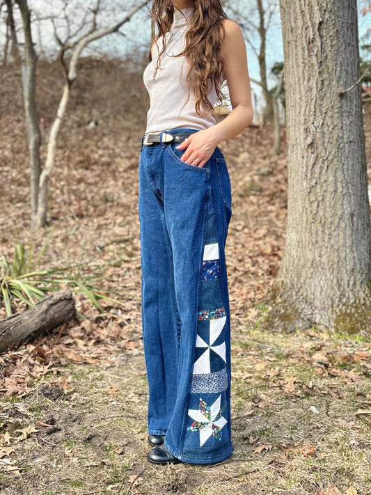 Dark Blue Star Pinwheel Rustlers