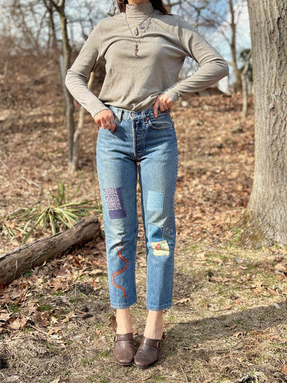 🐍 Patched & Embroidered Levi's