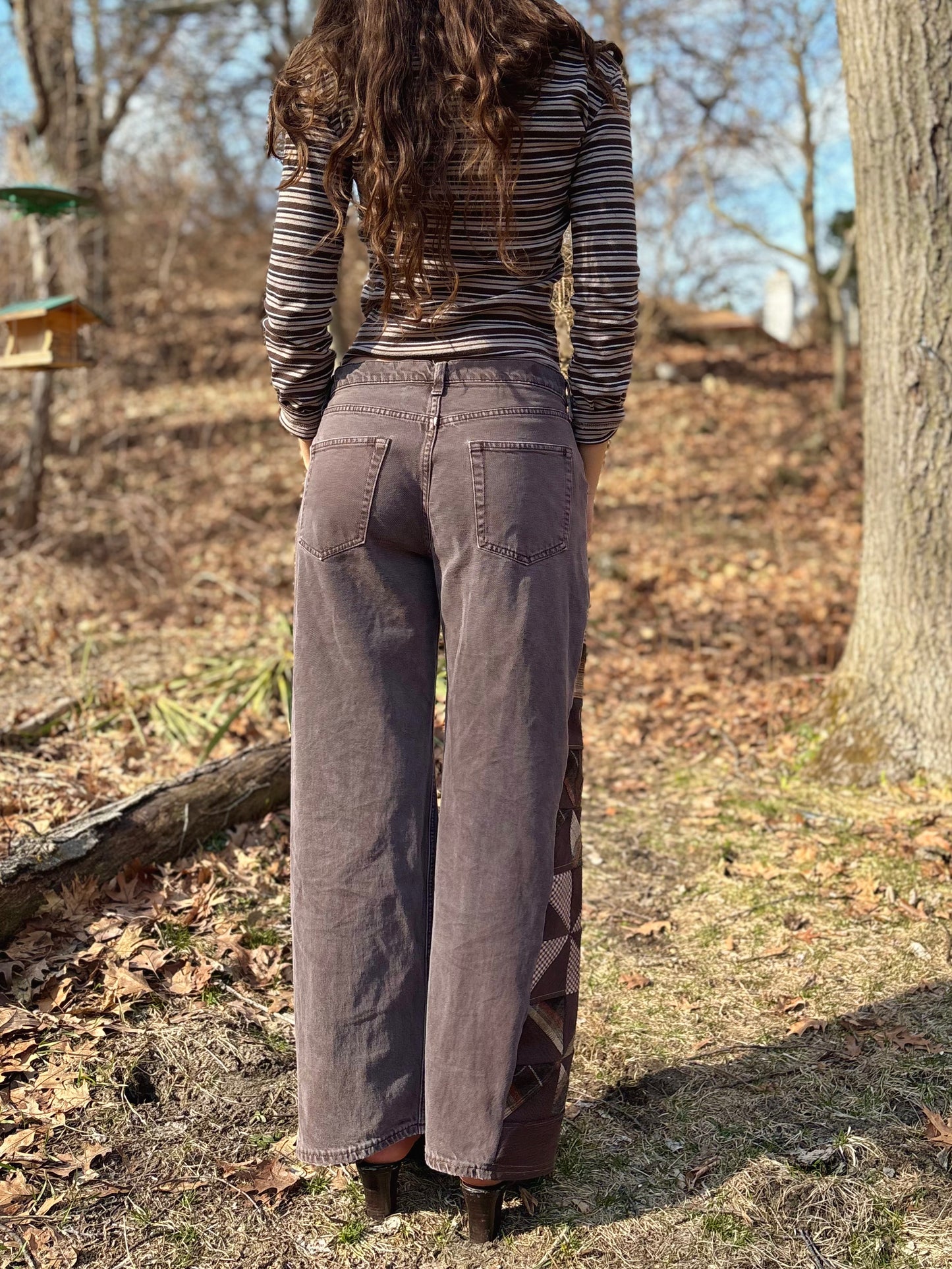 Chocolate Brown Pinwheel Jeans