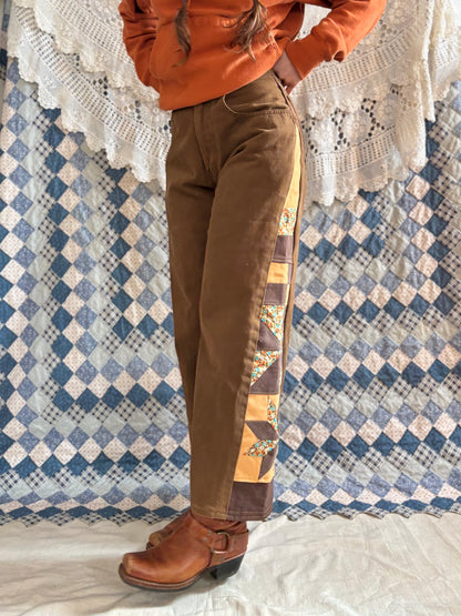 Star & Pinwheel Cocoa LA Gate Jeans