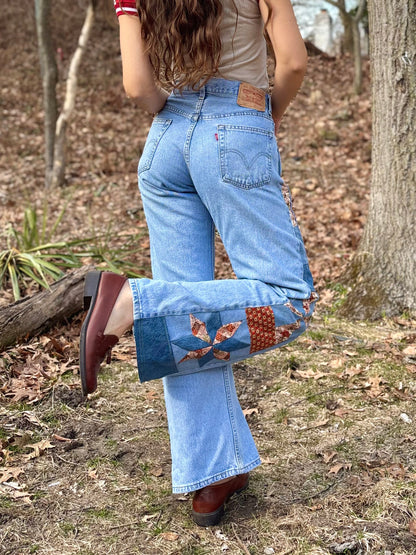 Blue Peachy Star Pinwheel Levi's
