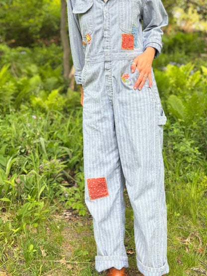Hand Embroidered & Patched Wrangler Coveralls