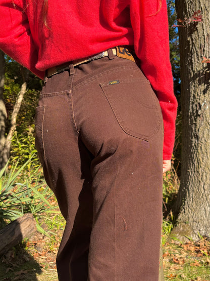 Chocolate Brown Pinwheel Lee Jeans