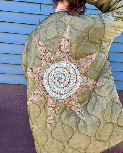 Appliqué Army Jacket Liner