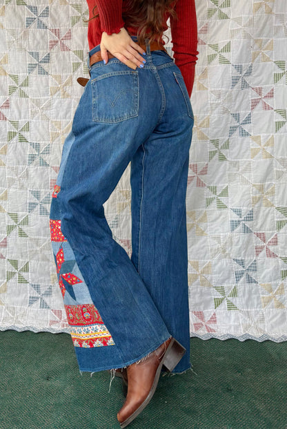 Levi's Red & Blue Star Jeans