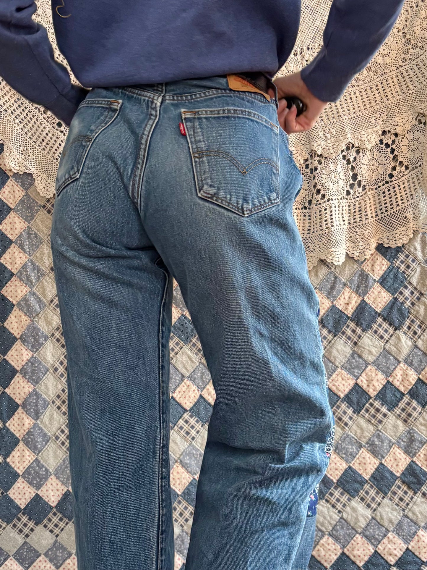 Blue Pinwheel 501s