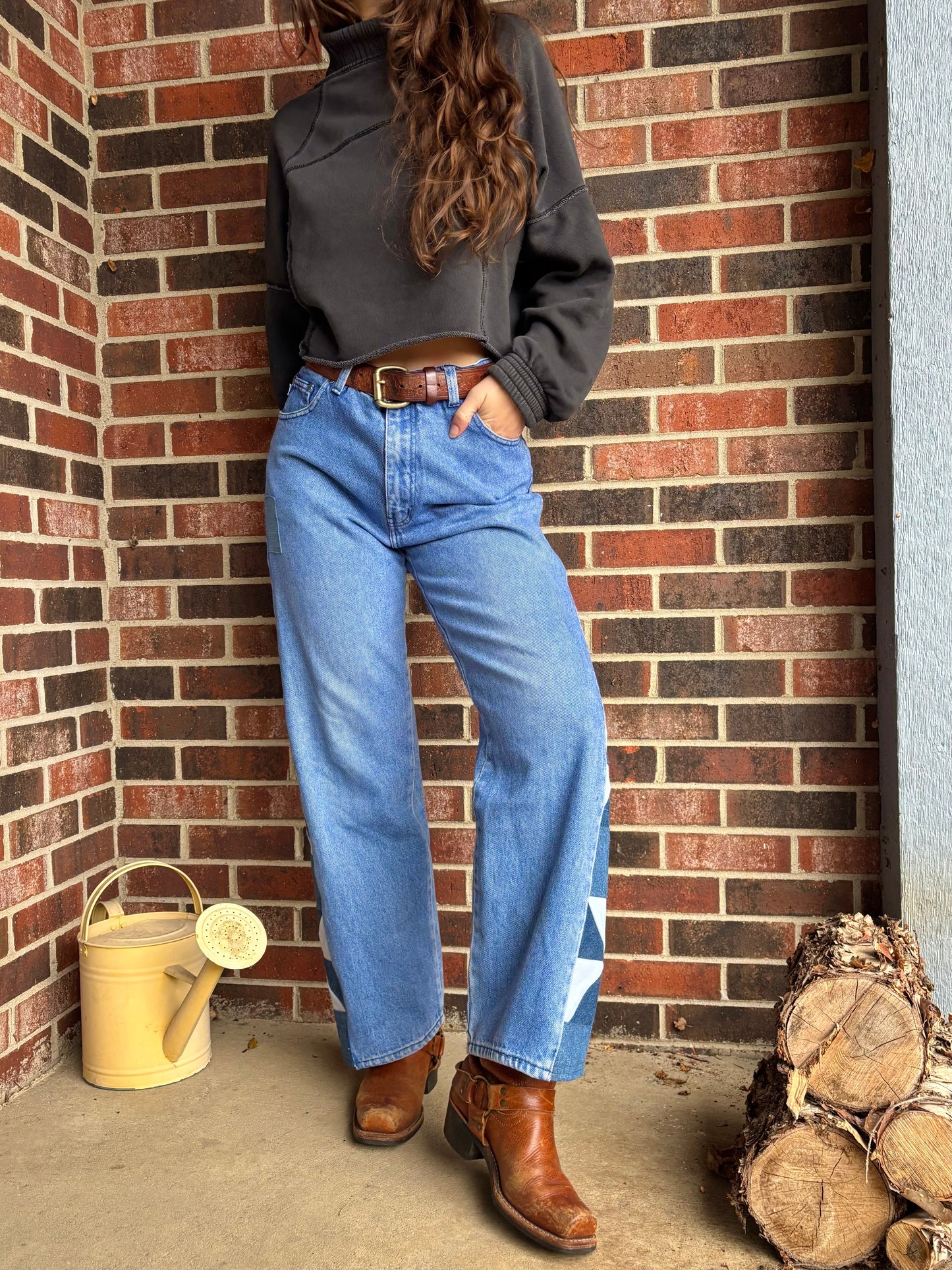 Jethro Turquoise Pinwheel Jeans