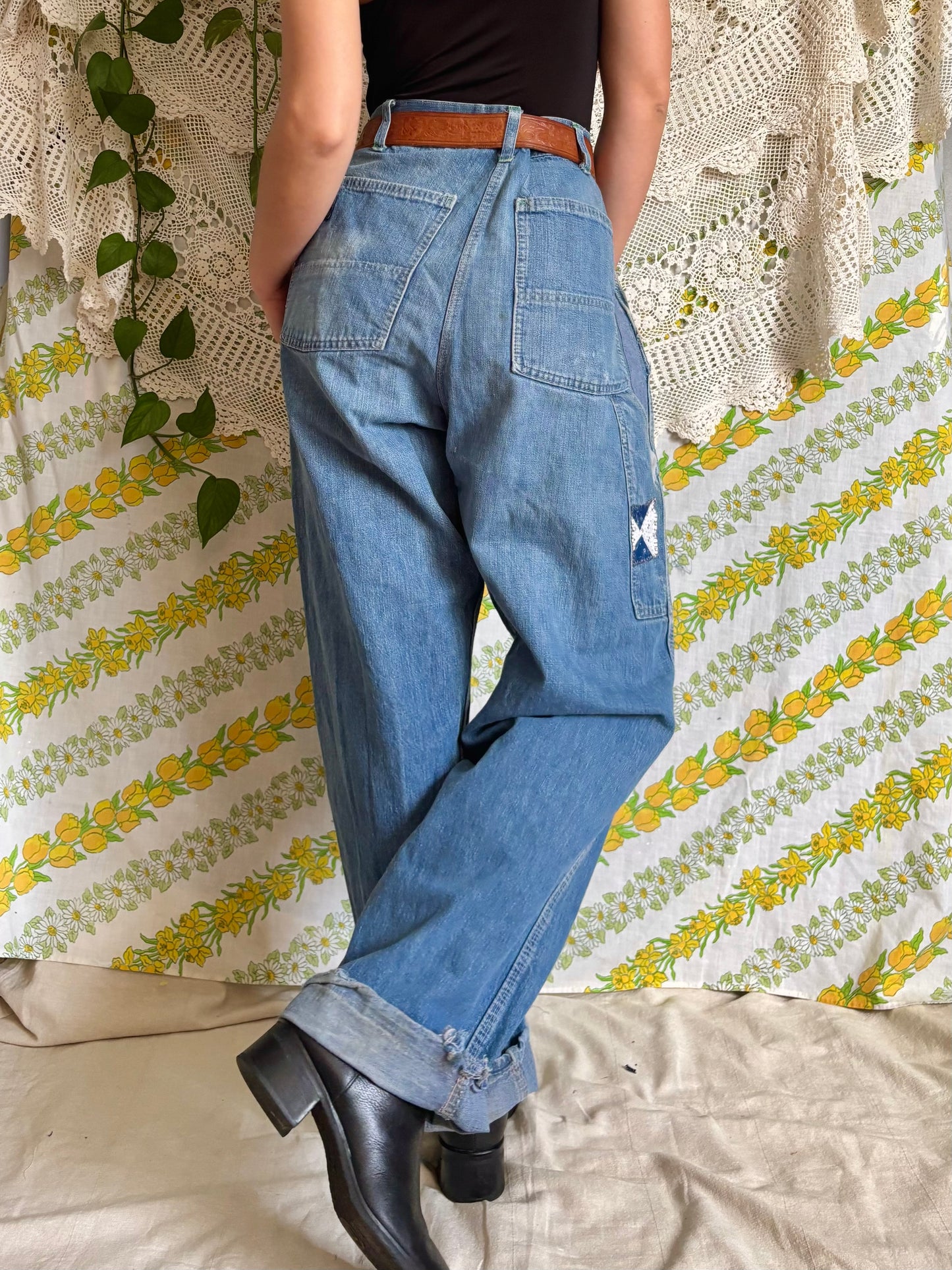 Patched 60s OshKosh Carpenter Jeans