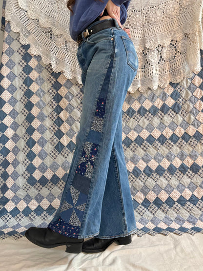 Blue Pinwheel 501s