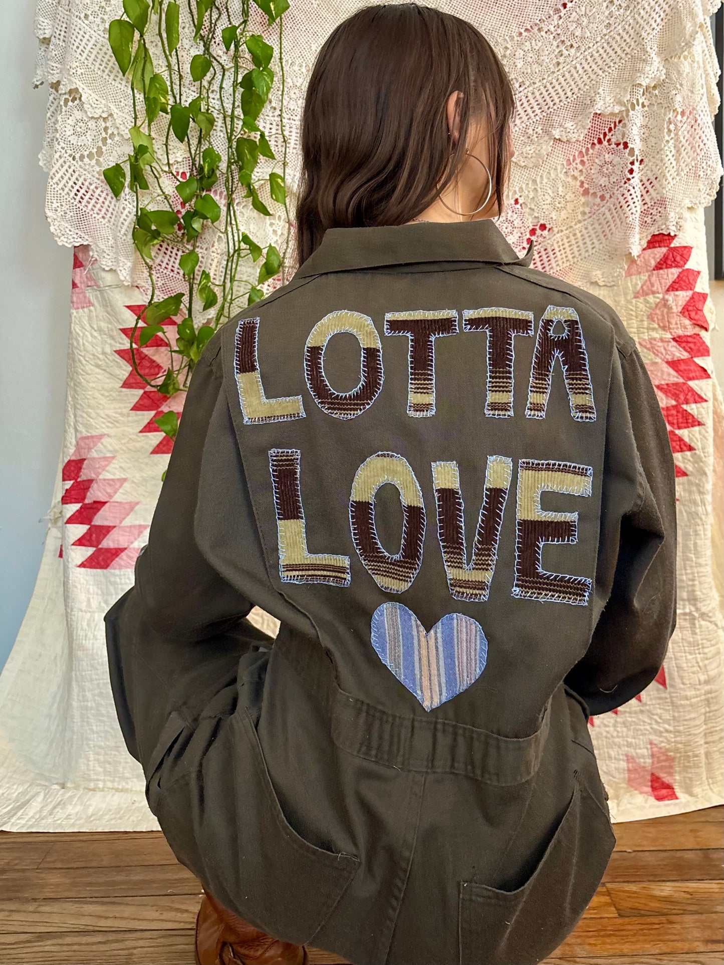 Lotta Love Appliqué Big Ben Coveralls