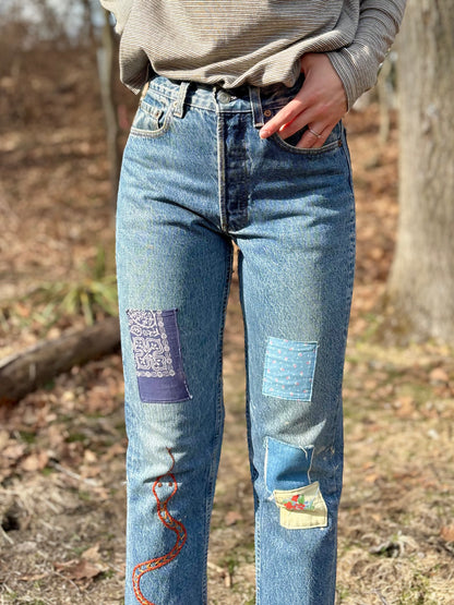 🐍 Patched & Embroidered Levi's