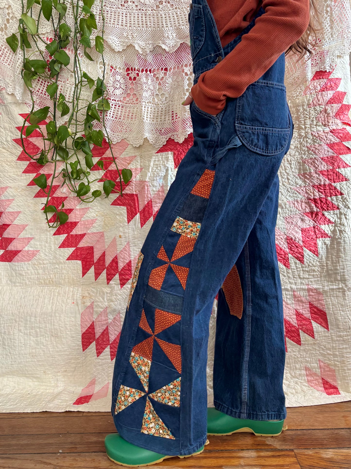 Patched Pinwheel Key Overalls