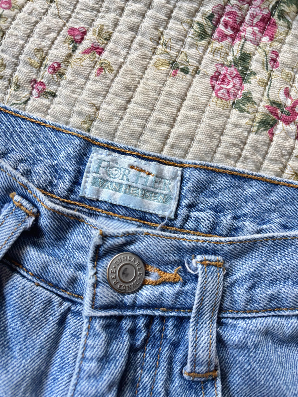 Hand Embroidered Button Shorts 🍊