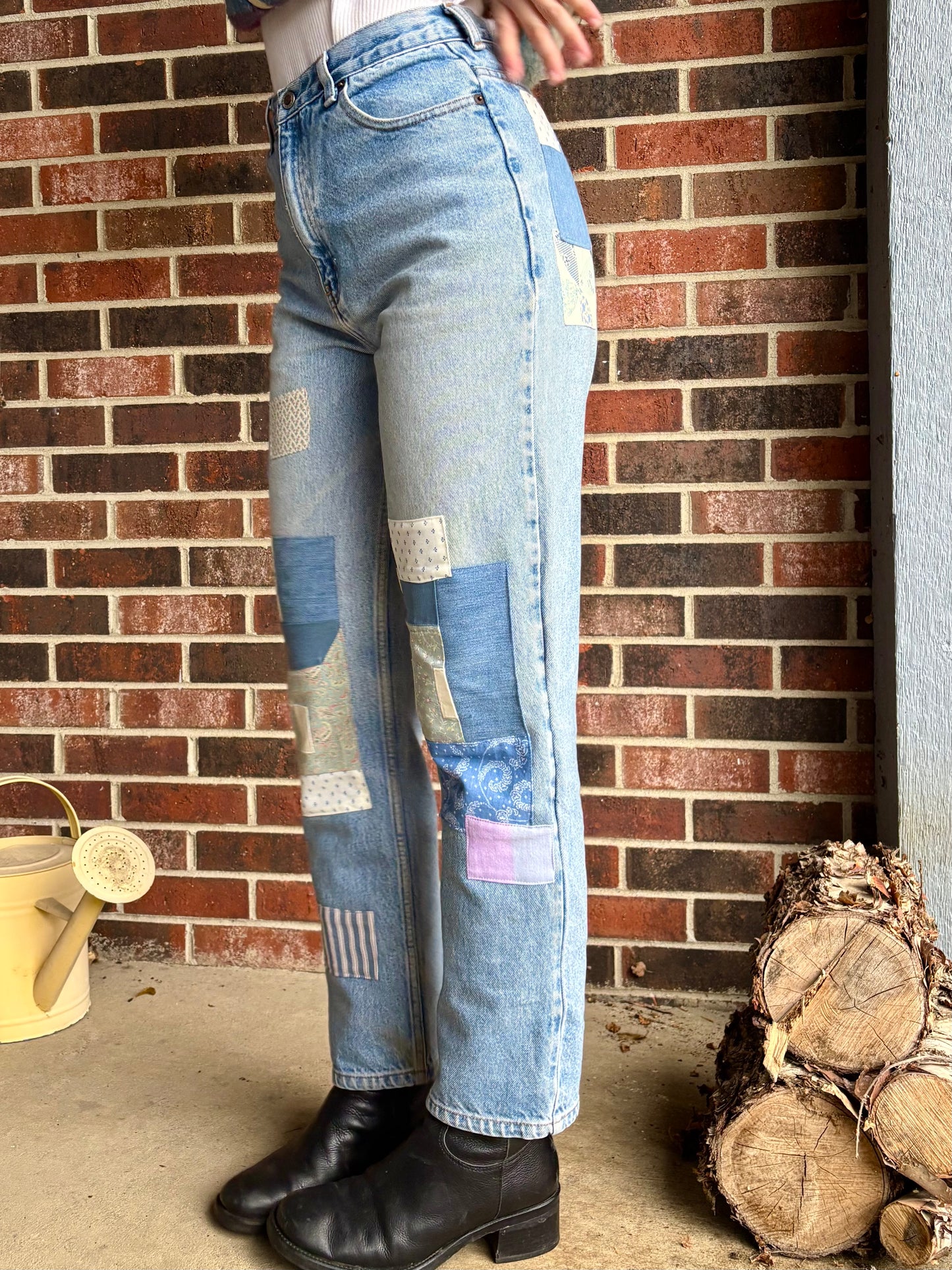 Patched Bum Route 66 Jeans
