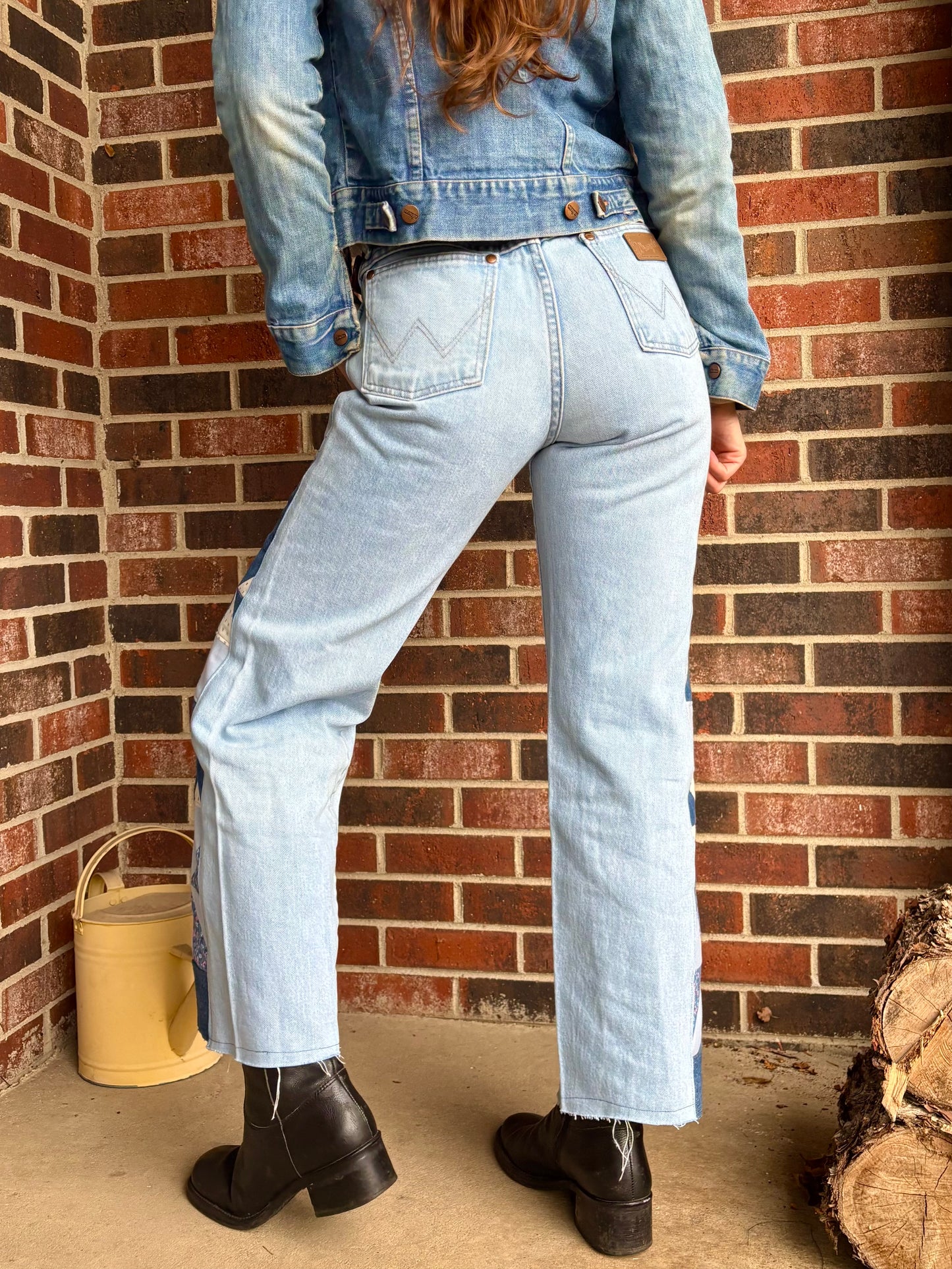 Light Wash Pinwheel Calico Wranglers