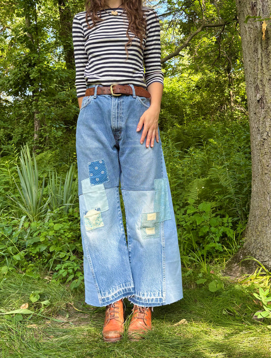 Plain Jane Blue Patchwork Levi's