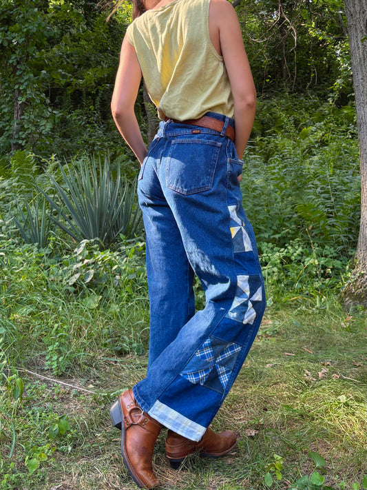 Blue Plaid Pinwheel Rustlers