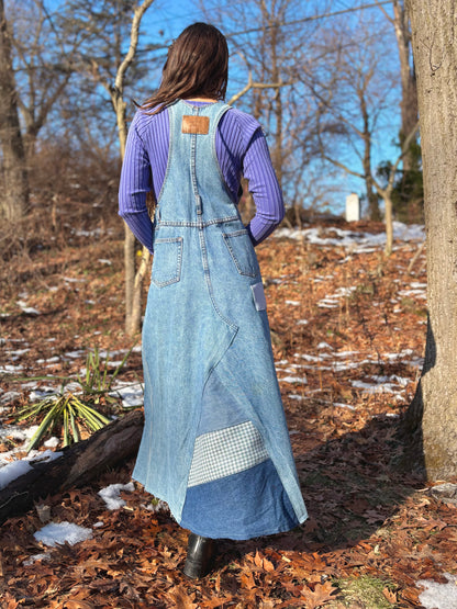 90s Blue Quilt Jumper