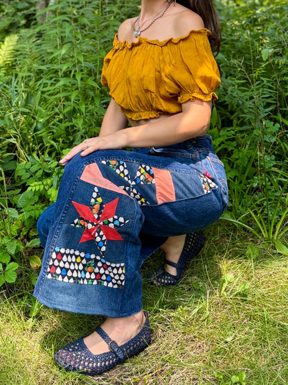 Pear Star & Pinwheel Chic Jeans