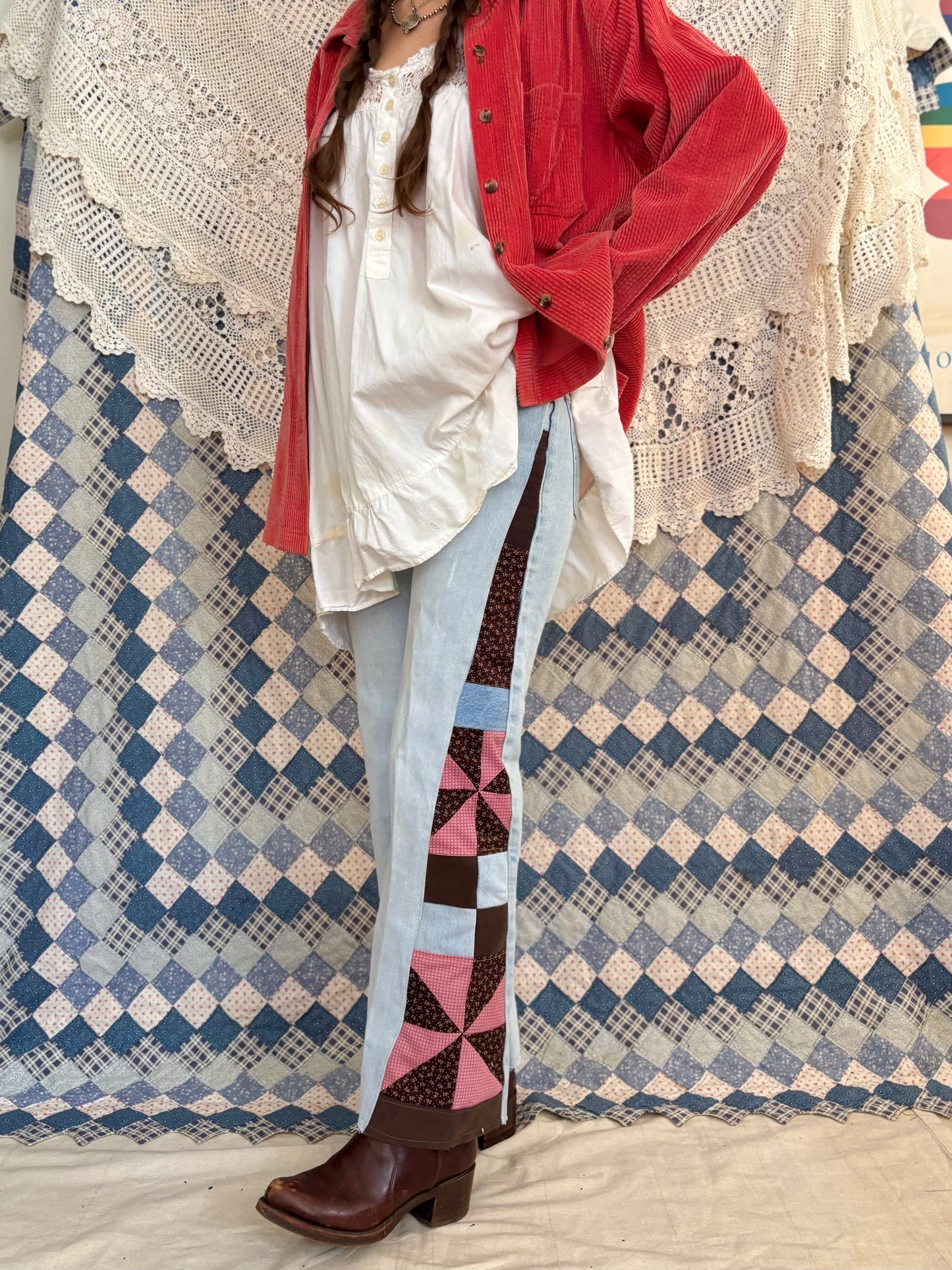 Rose & Cocoa Pinwheel Guess Jeans