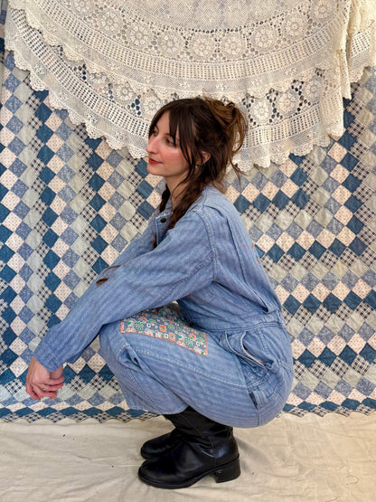 Hand Embroidered Paul Bunyan Coveralls