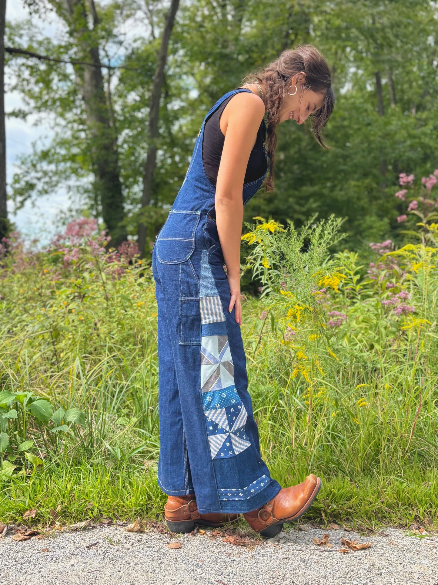 Patched Pinwheel Dee Cee Overalls