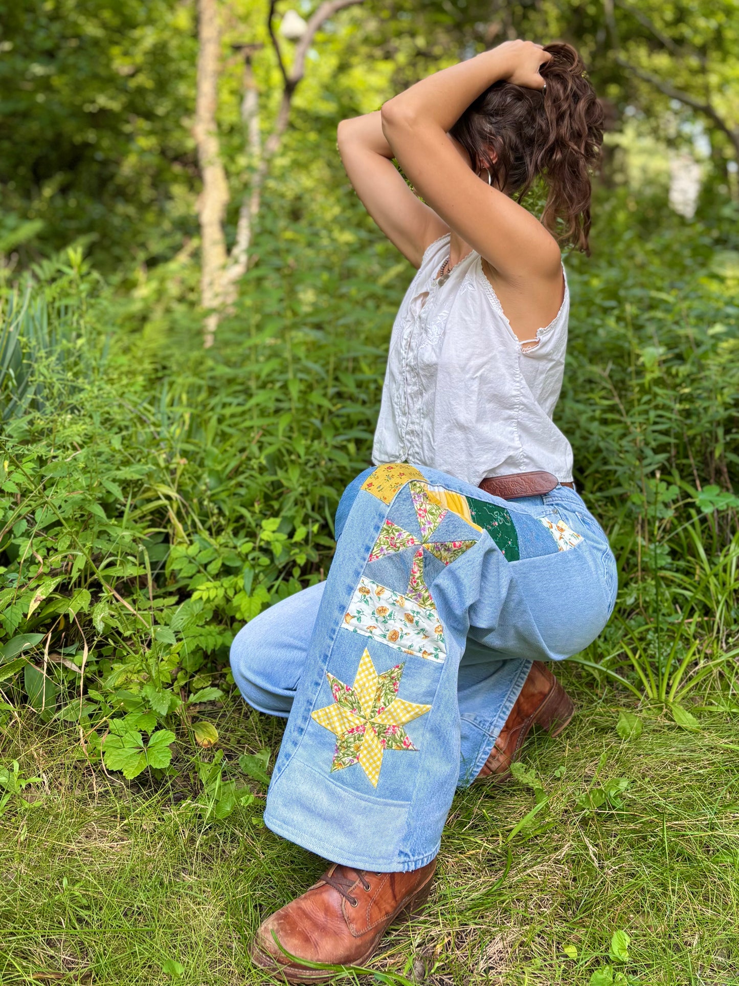 Gingham Star & Pinwheel Guess Jeans