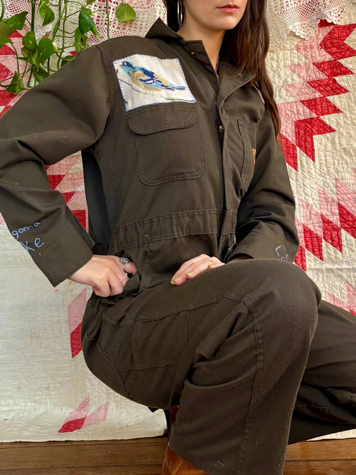 Lotta Love Appliqué Big Ben Coveralls