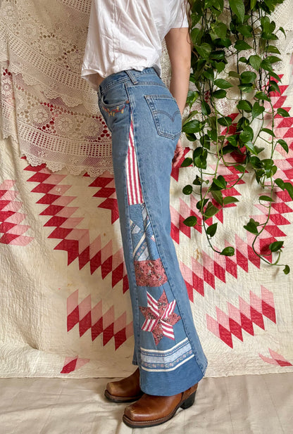 Embroidered Star & Pinwheel Levi's