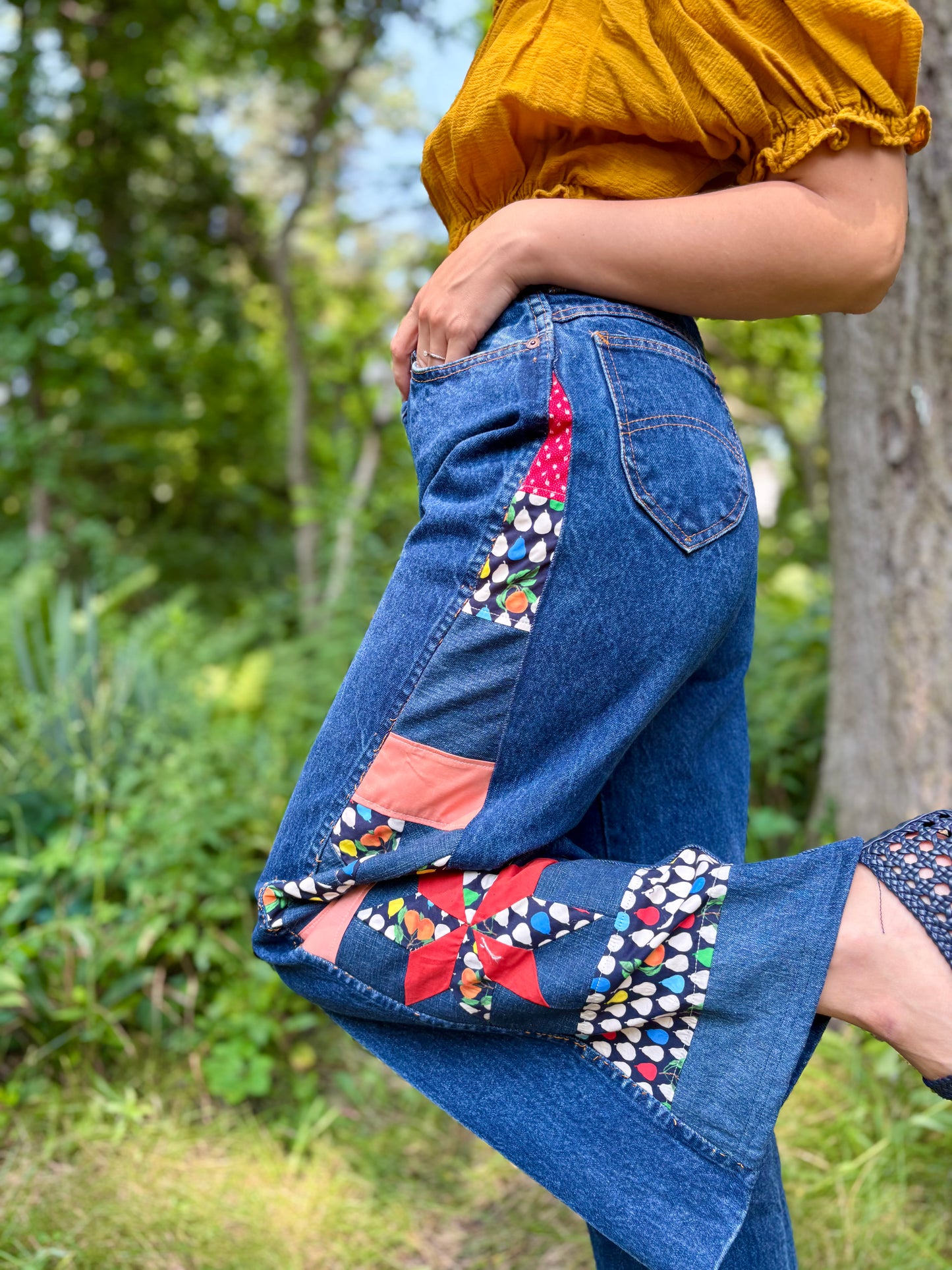 Pear Star & Pinwheel Chic Jeans
