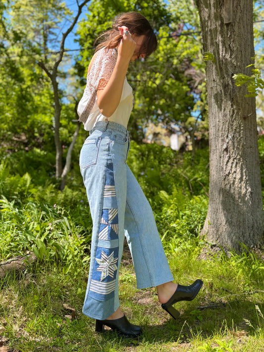 90s Cavarici Star Pinwheel Jeans