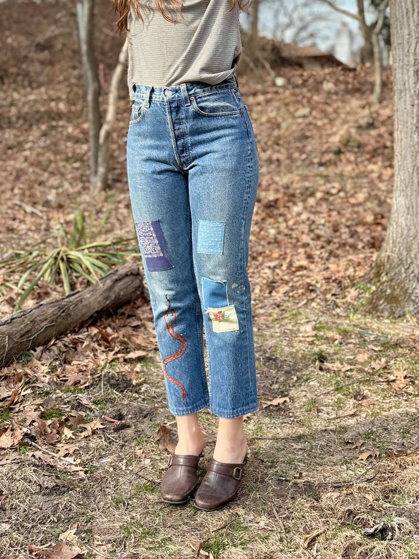 🐍 Patched & Embroidered Levi's