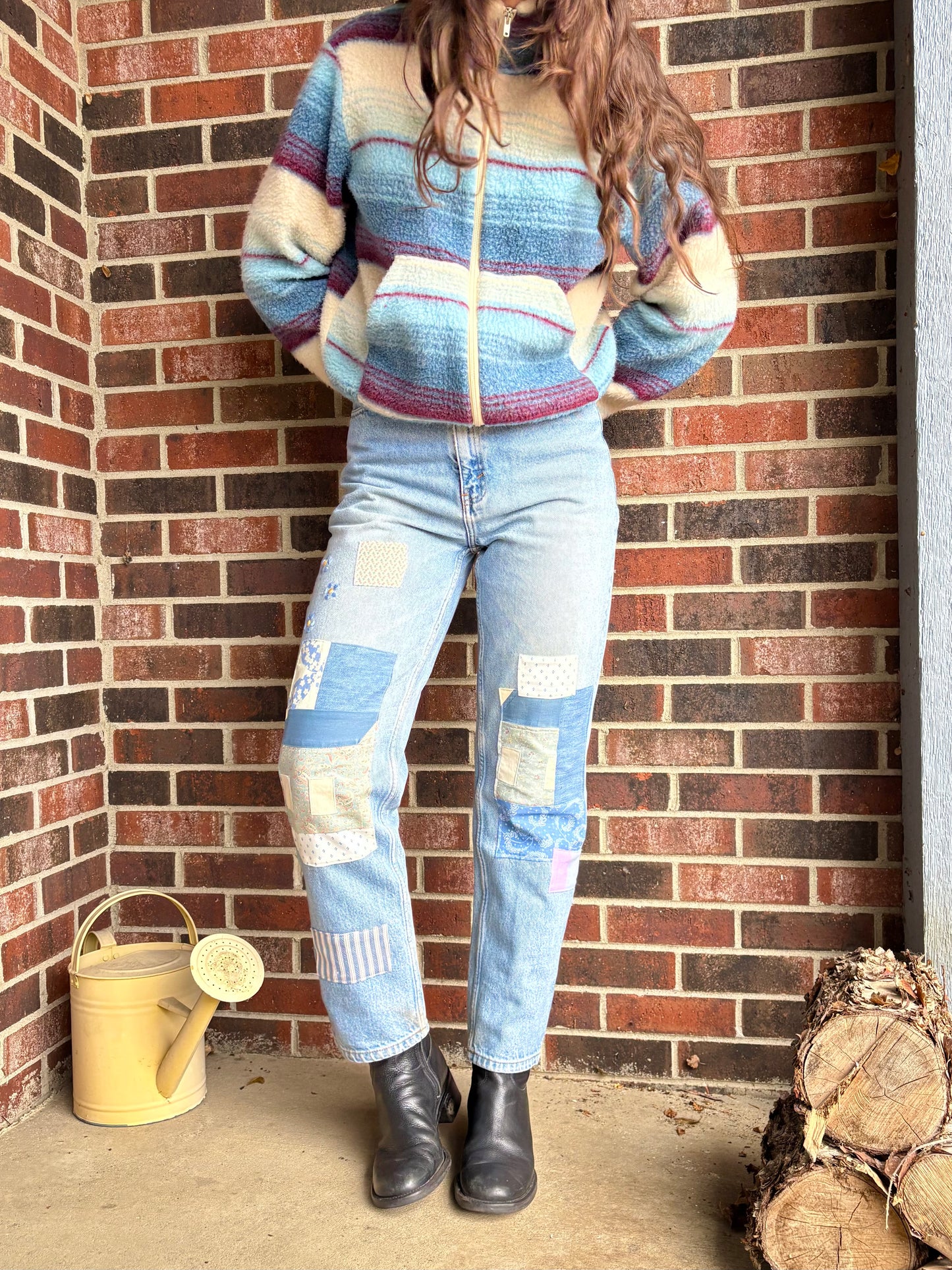 Patched Bum Route 66 Jeans