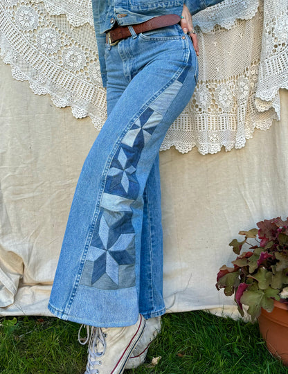 Quilted Star Wrangler Blue Jeans