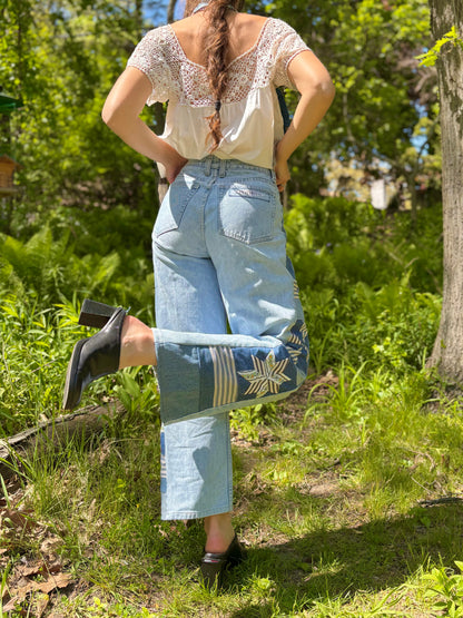 90s Cavarici Star Pinwheel Jeans